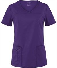 Style # CK4727: GRAPECherokee Workwear Core STRETCH Women's 4-Pocket V-Neck Scrub Top