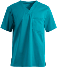 Style # CK4743: TEALCherokee Workwear Core STRETCH Men's 1-Pocket V-Neck Scrub Top