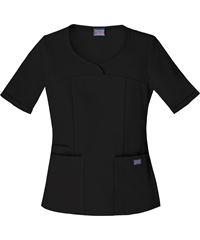 Style # CK4746: BLACKCherokee Workwear Novelty Crossed Women's 3-Pocket V-Neck Scrub Top