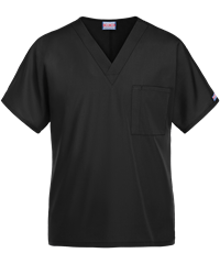 Style # CK4777: BLACKCherokee Workwear Unisex 1-Pocket V-Neck Scrub Top