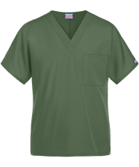 Style # CK4777: OLIVECherokee Workwear Unisex 1-Pocket V-Neck Scrub Top