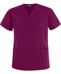 Style # CK4876: WINECherokee Workwear Unisex 3-Pocket V-Neck Scrub Top