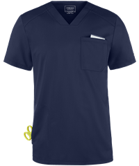 Style # CK6003: NAVYCherokee Workwear Revolution Men's 2-Pocket STRETCH V-Neck Scrub Top
