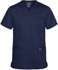 Style # CK6070: NAVYCherokee Workwear Revolution Men's 3-Pocket STRETCH V-Neck Scrub Top
