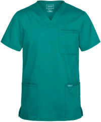Style # CK6070: TEALCherokee Workwear Revolution Men's 3-Pocket STRETCH V-Neck Scrub Top
