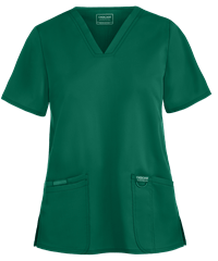 Style # CK620: HUNTECherokee Workwear Revolution Women's 3-Pocket STRETCH V-Neck Scrub Top