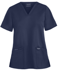 Style # CK620: NAVYCherokee Workwear Revolution Women's 3-Pocket STRETCH V-Neck Scrub Top