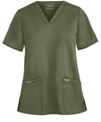 Style # CK620: OLIVECherokee Workwear Revolution Women's 3-Pocket STRETCH V-Neck Scrub Top