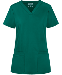 Style # CK645: HUNTECherokee Workwear Women's 3-Pocket Rib Knit V-Neck Scrub Top