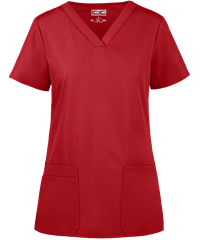 Cherokee Workwear Women's 3-Pocket Rib Knit V-Neck Scrub Top