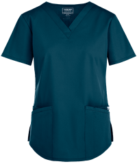 Style # CK665: CARIBCherokee Workwear Professionals Women's 3-Pocket STRETCH V-Neck Scrub Top