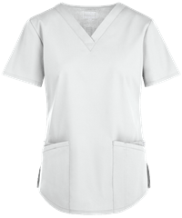 Style # CK665: WHITECherokee Workwear Professionals Women's 3-Pocket STRETCH V-Neck Scrub Top