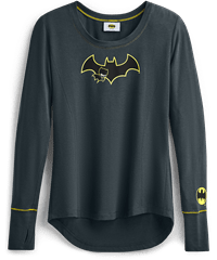 Cherokee Tooniforms DC Comics Chibi Defender Women's Long Sleeve Print Scrub Tee