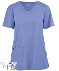 UA Exclusive Cherokee Workwear Professionals Active Women's 4-Pocket STRETCH V-Neck Scrub Top