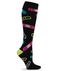 Cherokee Band Aides Women's 8-12 mmHg Support Compression Print Socks 