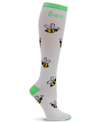 Cherokee Bee Kind Women's 8-12 mmHg Support Compression Print Socks
