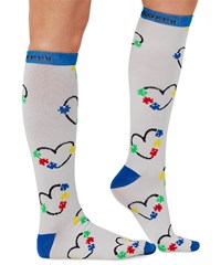 Cherokee Print Support Love You To Pieces Women's 8-12 mmHg Light Compression Socks 
