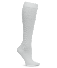 Style # CKTRUESW: WHITECherokee Women's 10-15 mmHg True Support Wide Calf Compression Socks 