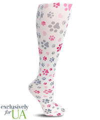 UA Exclusive Cutieful Knit Puppy Love Women's 10-18 mmHG Compression Socks