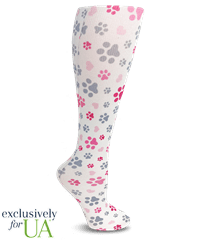 UA Exclusive Cutieful Puppy Love Wide Calf Knit Women's 10-18 mmHg Compression Socks