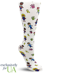 UA Exclusive Cutieful Super Kids Women's 10-18mmHg Compression Socks