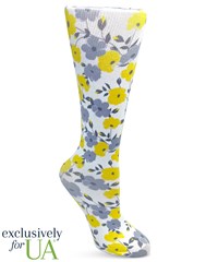 Cutieful Sunshine Blossoms Women's 10-18 mmHg Wide Light Compression Socks