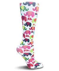 Style # CU118ELW: Cutieful Elephant Wide Calf Knit Women's 10-18 mmHg Compression Socks