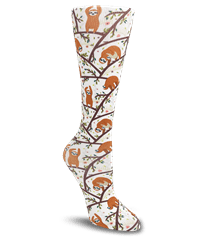Cutieful Slothin' Around Women's 10-18 mmHg Wide Calf Knit Compression Socks