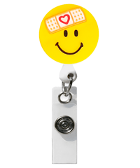 Cutieful Bandage Smiley Retractable ID Badge Holder