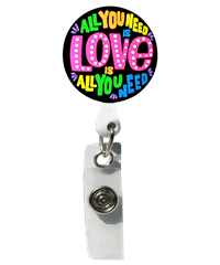 Cutieful Love 3-D Rubber Retractable Badge Reel Holder