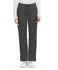 Style # D010: PEWTEDickies EDS Essentials Women's 7-Pocket Drawstring Waist Cargo STRETCH Scrub Pants