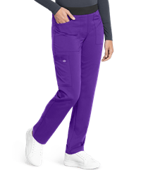 Dickies Balance Women's 6-Pocket Knit Elastic Waist Pull-On PETITE Scrub Pants 