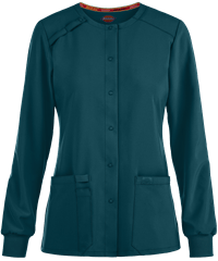 Style # D305: CARIBDickies EDS Essentials Women's 2-Pocket Warm Up STRETCH Scrub Jacket 