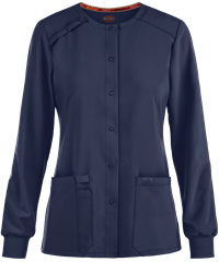 Style # D305: NAVYDickies EDS Essentials Women's 2-Pocket Warm Up STRETCH Scrub Jacket 