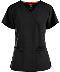 Style # D625: BLACKDickies EDS Essentials Women's 2-Pocket Mock Wrap Scrub Top