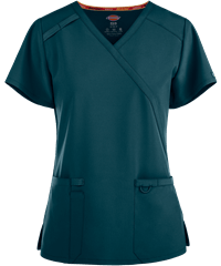 Style # D625: CARIBDickies EDS Essentials Women's 2-Pocket Mock Wrap Scrub Top