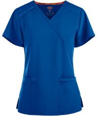 Style # D625: ROYALDickies EDS Essentials Women's 2-Pocket Mock Wrap Scrub Top