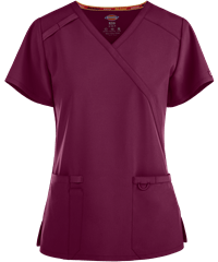 Style # D625: WINEDickies EDS Essentials Women's 2-Pocket Mock Wrap Scrub Top