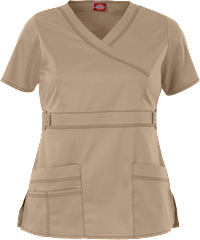 Dickies Gen Flex Youtility Women's 3-Pocket Contemporary Mock Wrap Scrub Top