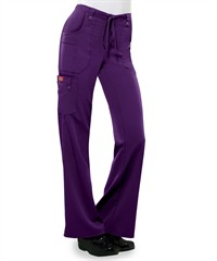 Style # D82011: EGGPLDickies Xtreme STRETCH Women's 4-Pocket Drawstring Scrub Pants