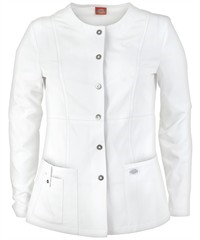 Style # D82310: WHITEDickies Xtreme STRETCH Women's 3-Pocket Contemporary Fit Scrub Jacket