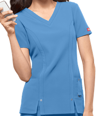 Style # D82851: CEILDickies Xtreme STRETCH Women's 3-Pocket V-Neck Scrub Top