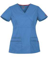 Dickies EDS Signature Women's 4-Pocket Contemporary Fit Mock Wrap Scrub Top