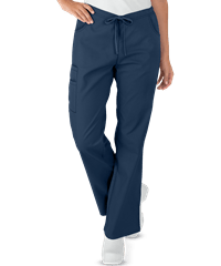 Style # D86206: NAVYDickies EDS Signature Women's 7-Pocket Classic Fit Drawstring Cargo STRETCH Scrub Pants