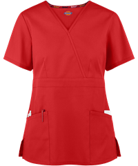 Style # D86806: REDDickies EDS Signature Women's 3-Pocket Classic Fit Mock Wrap STRETCH Scrub Top