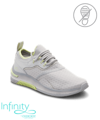 Cherokee Infinity Tranquil Grey Dart Women's Lace Up Nursing Sneakers