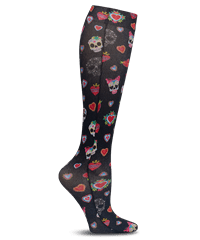 heartsoul Dia de las Flores Women's 8-15 mmHg Support Compression Socks