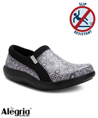 Alegria Duette Aztec Tile Black Women's Slip On Nursing Shoes