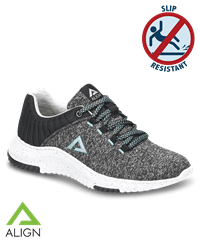 Nurse Mates Align™ Elin Black/ Grey/ Turquoise Women's Lace Up Athletic Nursing Shoes
