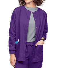 UA Flex2 Women's 3-Pocket Long Sleeve Warm Up STRETCH Scrub Jacket